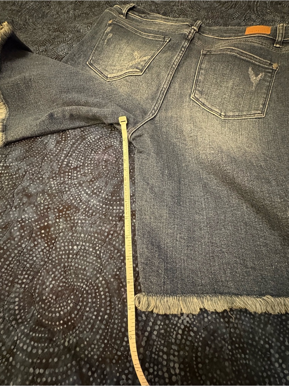 Judy Blue Distressed Midwash Denim Bermuda Shorts - Picture 5 of 5